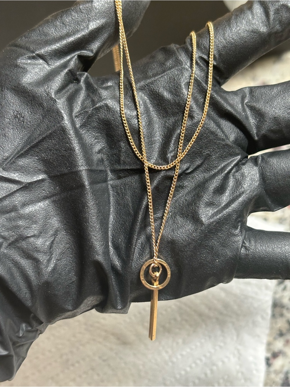 Gold Layered Key Pendant Necklace - Women Jewelry